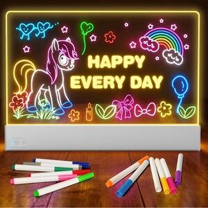LED Note Board,13.7"x10" Lumiboard LED Drawing Board